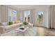 Cozy living room with neutral tones, sectional sofa, and a view to the outdoors at 1529 Gossage Nw Ln, Concord, NC 28027