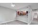 Modern dining area adjacent to kitchen area with sleek flooring at 1847 J Julian Ln # A, Charlotte, NC 28208