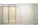 Enclosed glass door shower highlighted by modern white interior door with hardware with white molding throughout at 3018 Sassafras Trl, Gastonia, NC 28056