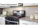 Close-up of modern stove featuring stainless steel appliances and stylish granite countertops at 3018 Sassafras Trl, Gastonia, NC 28056