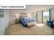 Serene main bedroom featuring natural light, carpet flooring, and stylish furnishings at 3018 Sassafras Trl, Gastonia, NC 28056