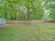 Spacious backyard featuring a tall wooden privacy fence and a storage shed, offering ample green space at 335 Linda St, Salisbury, NC 28146
