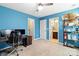 Office/bedroom with desk, computer, and a door to the bathroom at 3424 Windstone Ln, Gastonia, NC 28056