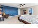 Spacious bedroom features a bed, open shelving, and adjacent bathroom entrance at 3424 Windstone Ln, Gastonia, NC 28056