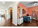 Inviting living space with rich wood floors, neutral tones, and stylish furnishings creates a welcoming atmosphere at 3424 Windstone Ln, Gastonia, NC 28056