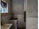 Bathroom with white tile and wavy tiles at 403 3Rd Nw St, Conover, NC 28613
