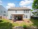 A vinyl sided two story home with a patio, pergola, and backyard at 4148 Shasta Cir, Clover, SC 29710