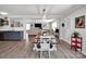 Open dining area featuring a wooden table and direct access to the kitchen and living room at 4148 Shasta Cir, Clover, SC 29710