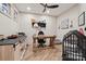 Cozy home office with wooden desk, decorative accents, and neutral wall paint at 425 W North Corner Rd, Lancaster, SC 29720