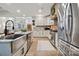 Contemporary kitchen featuring a stainless steel sink, granite countertops, and stainless appliances at 425 W North Corner Rd, Lancaster, SC 29720