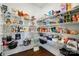 Walk-in pantry with lots of shelves to hold all your food storage at 4321 Hornyak Dr, Monroe, NC 28110