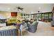 Spacious screened-in patio featuring ample seating, ceiling fans, and seamless integration with the outdoor environment at 4506 S Potter Rd, Monroe, NC 28112