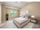 Stylized bedroom with neutral walls and white trim features a plush bed, side tables, and ample natural light at 510 N Alexander St, Charlotte, NC 28202