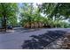 Neighborhood streetscape with sidewalks, townhomes, and plenty of mature trees at 510 N Alexander St, Charlotte, NC 28202