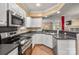 Open-concept kitchen featuring stainless steel appliances, modern oven, and a breakfast bar at 510 N Alexander St, Charlotte, NC 28202