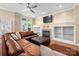 Spacious living room features a fireplace, built-in shelving, and comfortable seating area at 510 N Alexander St, Charlotte, NC 28202