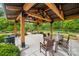 Community pavilion offers an outdoor dining table, seating, and wood beams, creating a charming gathering space at 528 Rock Skip Way, Fort Mill, SC 29708