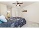 Cozy bedroom with a ceiling fan and a full bed at 6070 Trinity Crossing Cir, Kannapolis, NC 28081