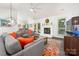 Bright living room featuring a fireplace, modern furnishings, and an open layout at 901 Southland Rd, Huntersville, NC 28078
