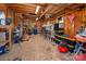 Shed's interior, with exposed wooden beams and ample storage space, ideal for tools and equipment at 901 Southland Rd, Huntersville, NC 28078