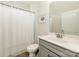 Well-lit bathroom with a shower/tub combo, white vanity, and neutral tones at 1026 Kirby Dr, Fort Mill, SC 29715