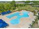 Aerial view of a community pool with connected pools and lounge areas at 1026 Kirby Dr, Fort Mill, SC 29715