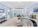 Spacious main bedroom with sitting area, tray ceiling, and bright windows at 1806 Asbury Hall Ct, Charlotte, NC 28209