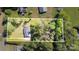 Aerial view showcasing the lot lines and the location of the home at 205 Timberfield Trl, China Grove, NC 28023