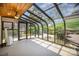 Bright sunroom with a panoramic glass roof, flooding the area with natural light, and access to garden at 2125 Chatham Ave, Charlotte, NC 28205
