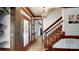 Elegant foyer with hardwood floors, decorative front door, and beautiful staircase at 2329 Wedgewood Dr, Matthews, NC 28104