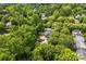 Aerial shot showcases a neighborhood nestled amongst lush green trees at 2311 Club Rd, Charlotte, NC 28205