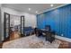Comfortable home office with stylish wallpaper, a modern desk, and a cozy atmosphere at 2556 Howerton Ct, Charlotte, NC 28270