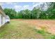 Spacious, cleared backyard with green grass and potential for landscaping or recreation at 3138 Maple Ridge Dr, Gastonia, NC 28052