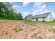 Exterior of the house with a view of the backyard that has lush green grass and lake access at 3138 Maple Ridge Dr, Gastonia, NC 28052