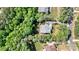 Aerial shot of a property surrounded by lush greenery, emphasizing privacy and natural beauty at 4290 Palm Dr, Denver, NC 28037