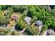 Aerial view showcasing a neighborhood with beautiful homes and mature trees, highlighting the peaceful community at 4290 Palm Dr, Denver, NC 28037