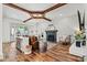 Bright and airy living room featuring a fireplace, modern decor, and hardwood floors for comfortable living at 4290 Palm Dr, Denver, NC 28037