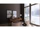 Stylish home office with large window and tranquil view at 4609 Firethorn Ct, Denver, NC 28037