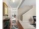 Hallway with hardwood floors, carpet, a staircase, and decorative accents. Ready to welcome you home at 6041 Laurent Ave, Fort Mill, SC 29715