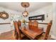 Beautiful dining room with modern fireplace and elegant table set, perfect for Gathering gatherings at 636 Sadler Glen Dr, Charlotte, NC 28214
