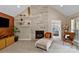 Cozy living room featuring a modern fireplace and stylish decor at 6713 Edwards Farm Ln, Monroe, NC 28110