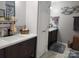 Modern bathroom with double vanity and stylish fixtures at 854 Silver Fox Dr, Concord, NC 28025