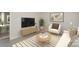 Bright living room with stylish furniture, decor, and a large screen television at 102 Erwin St, Chester, SC 29706