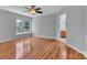 Spacious main bedroom with wood floors and ensuite bathroom at 1218 Faversham Ln, Rock Hill, SC 29730
