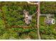Aerial view of the property showcasing its expansive lot, nestled amidst lush greenery, providing privacy and a serene setting at 174 Buffalo Creek Dr, Statesville, NC 28677