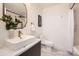 Well-lit bathroom features a modern vanity, elegant fixtures, and stylish decor at 200 Kimrod Ln, Charlotte, NC 28270