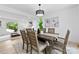 Stylish dining room featuring modern art, a wood table with seating for six, and views to the living room at 200 Kimrod Ln, Charlotte, NC 28270