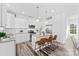 Modern kitchen with island seating, stainless appliances, granite counters, and white cabinets at 2123 Gemway Dr, Charlotte, NC 28216