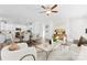 Spacious living area flows to dining & kitchen, featuring modern decor and lots of light at 2123 Gemway Dr, Charlotte, NC 28216