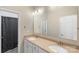 Neutral bathroom featuring double sink vanity with new fixtures and a separate shower at 2214 Laurens Dr, Concord, NC 28027